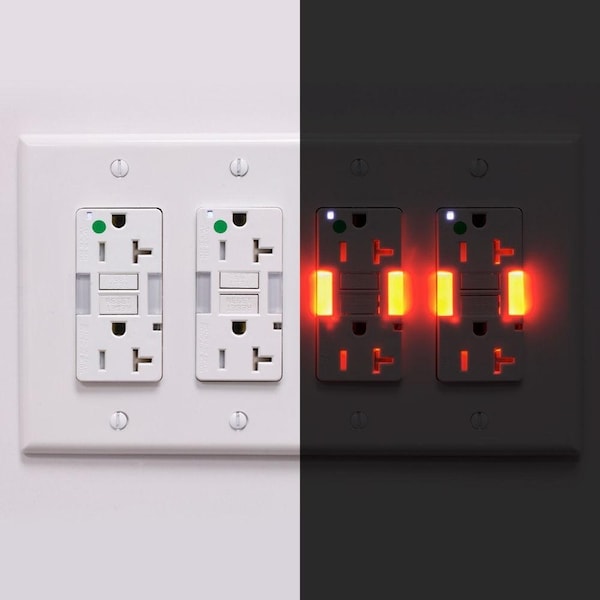 Leviton SmartlockPro GFCI 20A TR/HG/Amb GL Wht GFNL2-HWA - main