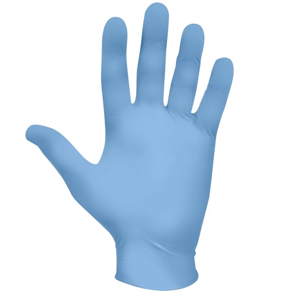 Showa 7005, Disposable Gloves, 4 mil Palm, Nitrile, Powder-Free, 2XL, 90 PK, Blue 7005PFXXL - main