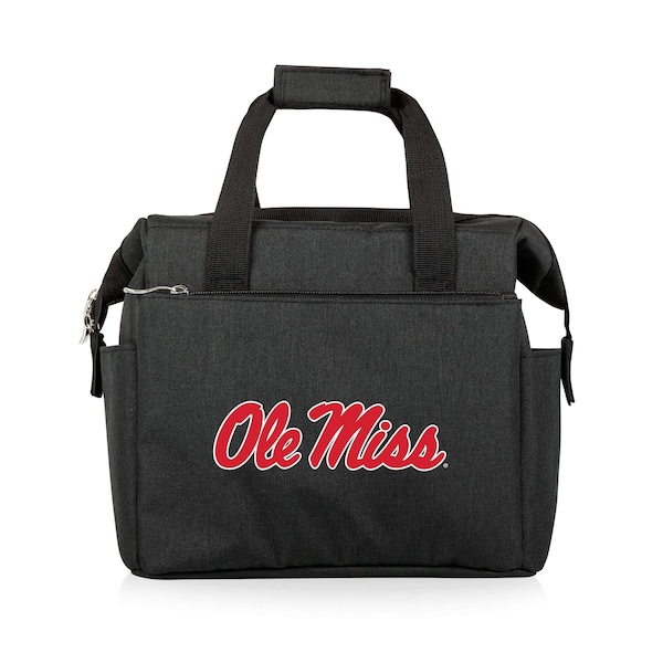 Picnic Time Family Of Brands NCAA Ole Miss Rebels On The Go Lunch Bag Cooler - Soft Cooler Lunch Box, Black 510-00-179-374-0 - main