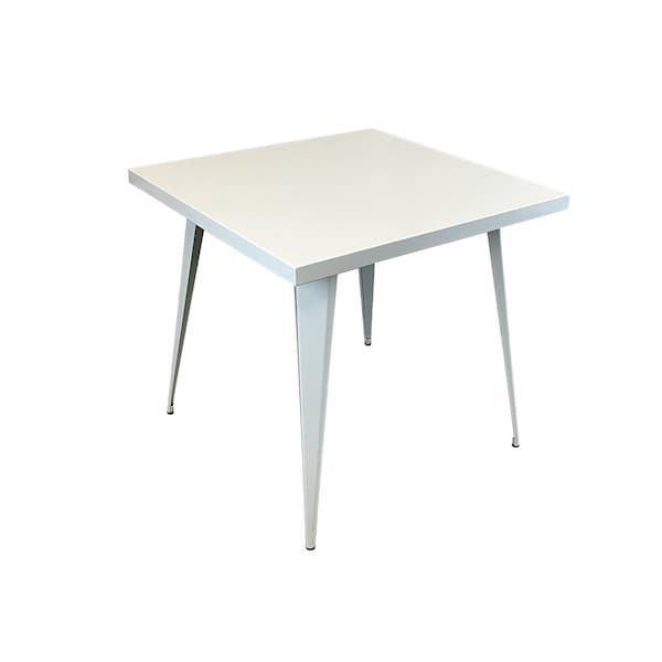 Homeroots 32" White Steel and Metal Square Dining Table 555146 - main