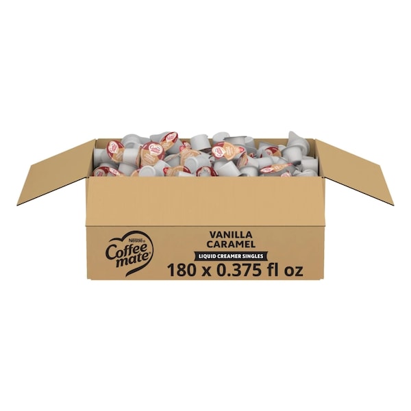 Coffee Mate Vanilla Caramel Single Serve Liquid Creamer .375 oz., PK180 00050000633388 - main
