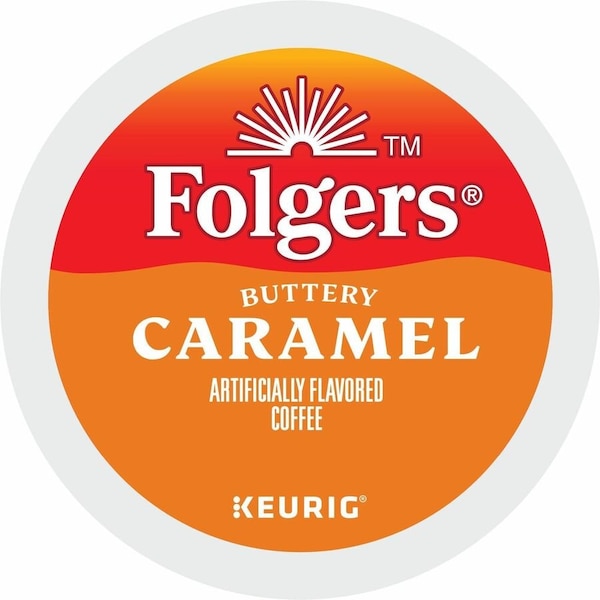 Folgers K-Cup Buttery Caramel Coffee, Compatible with Keurig K-Cup Brewer, Medium, 24 K-Cup, K-Cup, 4PK 5000363977 - main