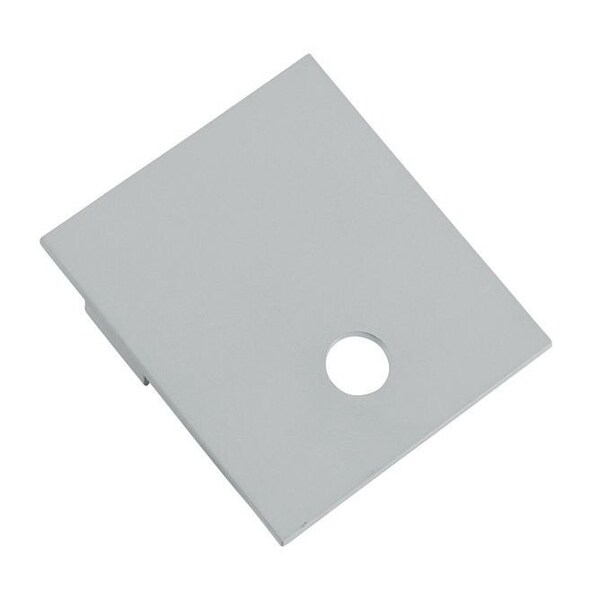 Keystone End Cap for Series A Linear Arch Fixtures for use with EMRG test button. Silver KT-LALED-A-EC-EM-S - main