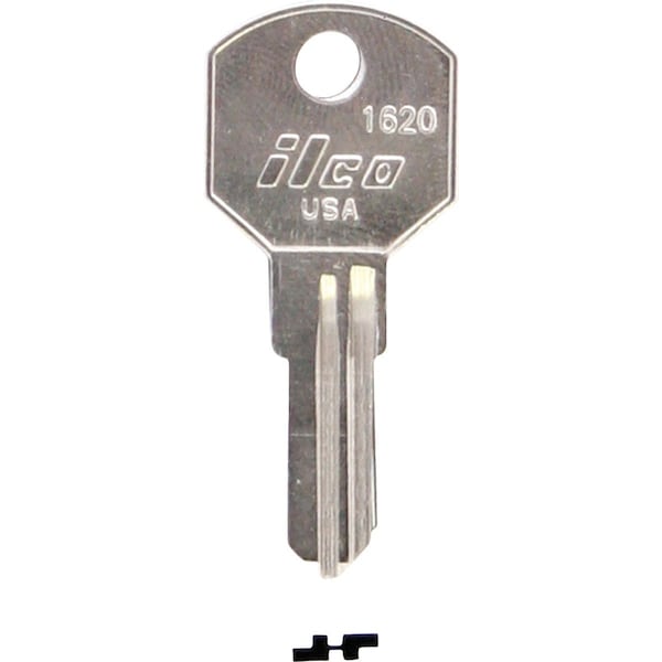 Ilco Delta Nickel Plated Toolbox Key 1620, 10PK IAA00019210 - main