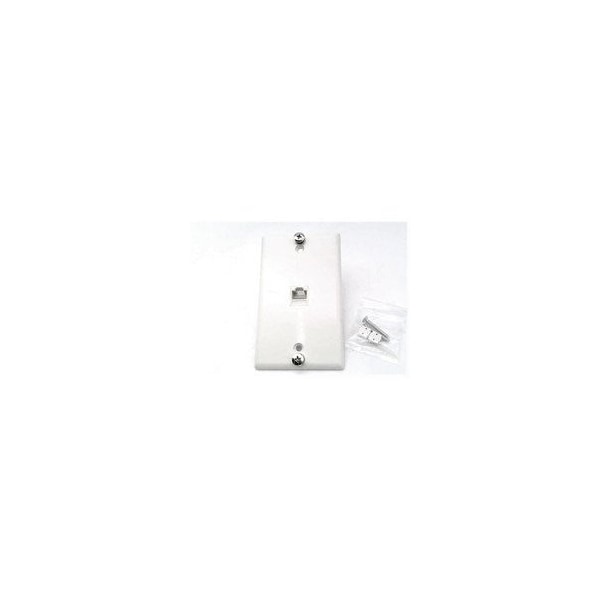Eaton Structured Wiring Wall Plate, RJ45, White ESWR100TW5W - main