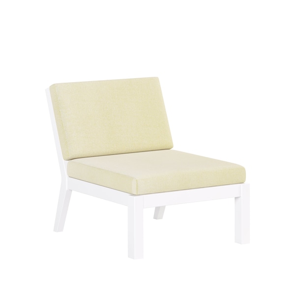 Polybird BREEZE DEEP SEAT SECTIONAL PIECE CENTER CHAIR WHITE POLYBIRD P103-WT-CACA - main