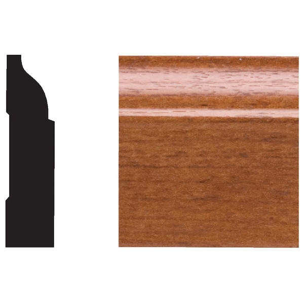 Royal 3/8'' W.x1-1/4'' H.x7 ' L. Gunstock PVC Interior Colonial Stop Molding 5074754 - main