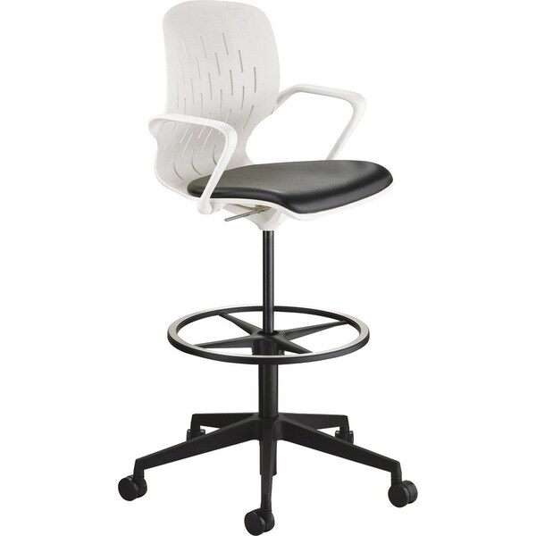 Safco Chair, 28-3/4 in W 28-3/4" L 49" H, Adjustable, Plastic Seat 7014WH - main
