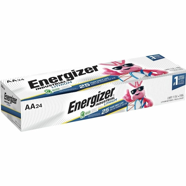 Energizer Industrial AA Lithium Battery - For Construction, Facility Maintenance, Medical Center, 6PK LN91 - main