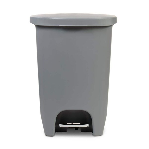 Bsl Titan Polypropylene Plastic Step Trash Can 20 Gallon / 74L with Antimicrobial Lid Gray GLD-74235-3 - main