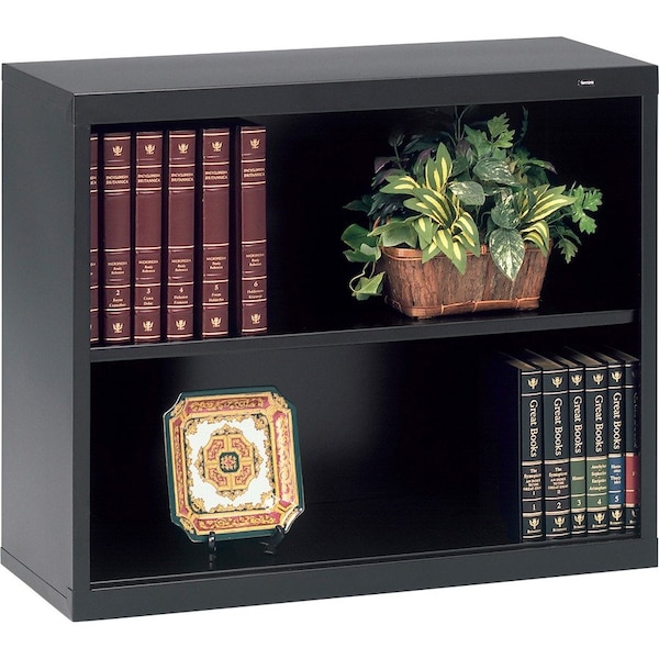 Tennsco 2-Shelf Stationary Bookcase, 28"x34-1/2" Black B-30BK - main