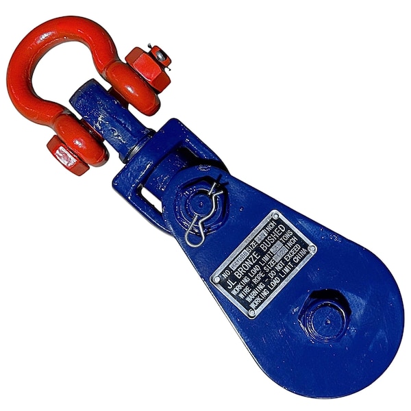 Hyw Products 4 1/2in Snatch Block with Shackle 4 Ton WLL 1600004 - main