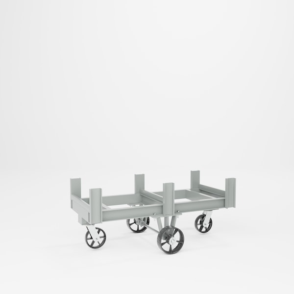 Pucel Sheet & Bar Truck, 22 in W x 60 in L, Cradle Design for Bar Stock, Gray OFB-60S - main