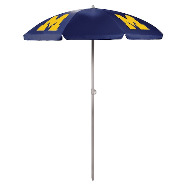 Picnic Time Family Of Brands NCAA Michigan Wolverines Outdoor Canopy Sunshade Beach Umbrella 5.5' 822-00-138-344-0 - main