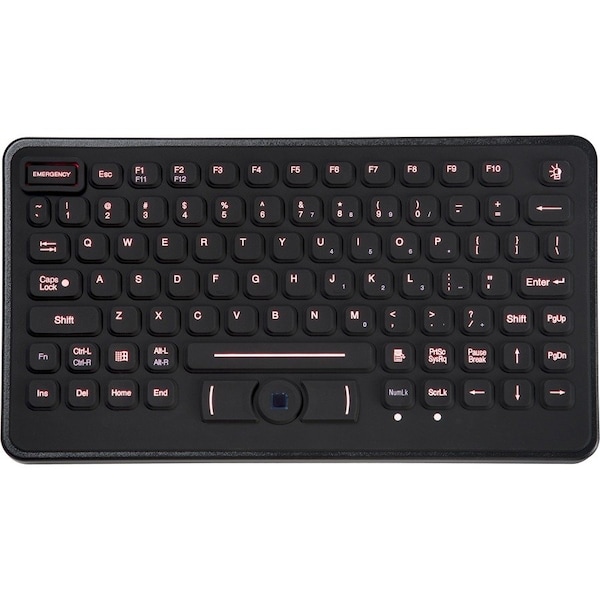 Tg3 Electronics Keyboard; Rugged 86 Key Keyboard W/ Nema 4 Pointing Device And Red KBA-BLH-5RU - main