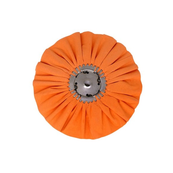 Renegade Products Usa 10 Inch, Orange, 5/8" Center Plate Case Pack Airway Buffing Wheels, Bulk Deal, 5PK FAW1058OTX5PAK - main
