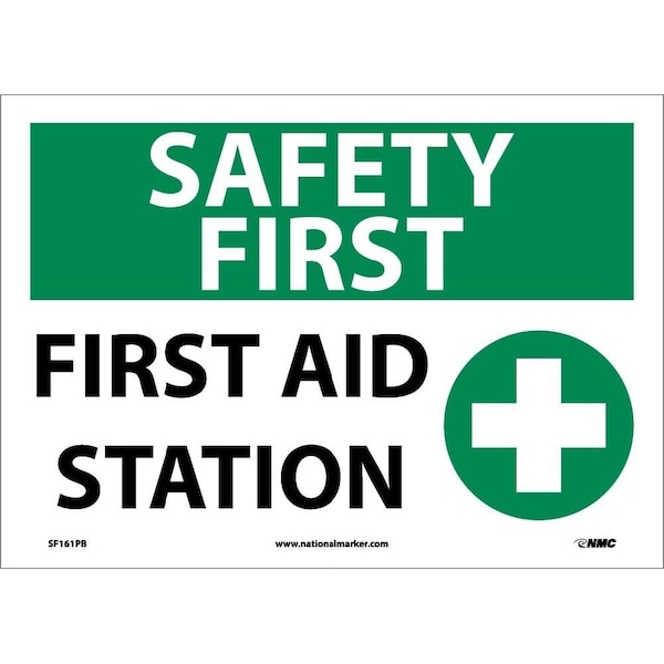 Nmc Safety First Aid Station Sign, SF161PB SF161PB - main