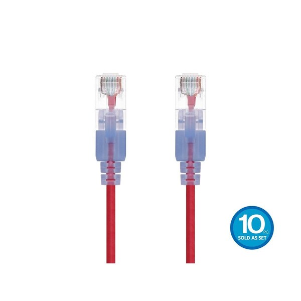 Monoprice SlimRun Cat6A Ethernet Patch Cable - Snagless RJ45_ UTP_ Pure Bare Cop 16319 - main