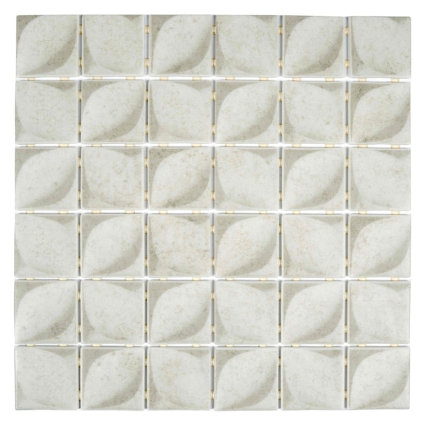 Apollo Tile Lucenza 12x12 in. Beige Matte Recycled Glass Petal Mosaic Tile (10.6 sq ft/case) 10PK APLGIO88RNGBEIA - main
