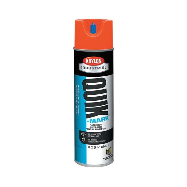 Krylon Industrial Quik-Mark WB Inverted Marking Paint Fluorescent Safety Red A03610004 - main