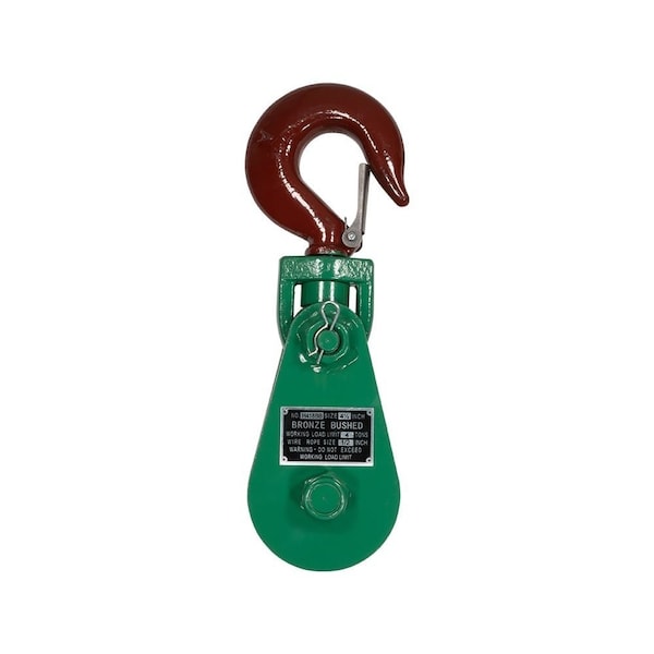 Mytee Products Snatch Block w/Hook WLL 4 Ton 4 1/4in Sheave 1/2in Wire Rope Wrecker Roll back Recovery SB45-4 - main