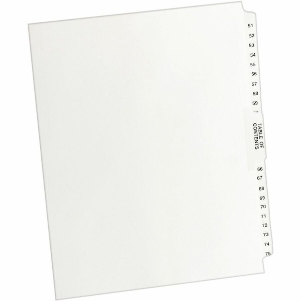 Avery Dividers, Legal, Sdtab, 51-75 25PK AVE11396 - main