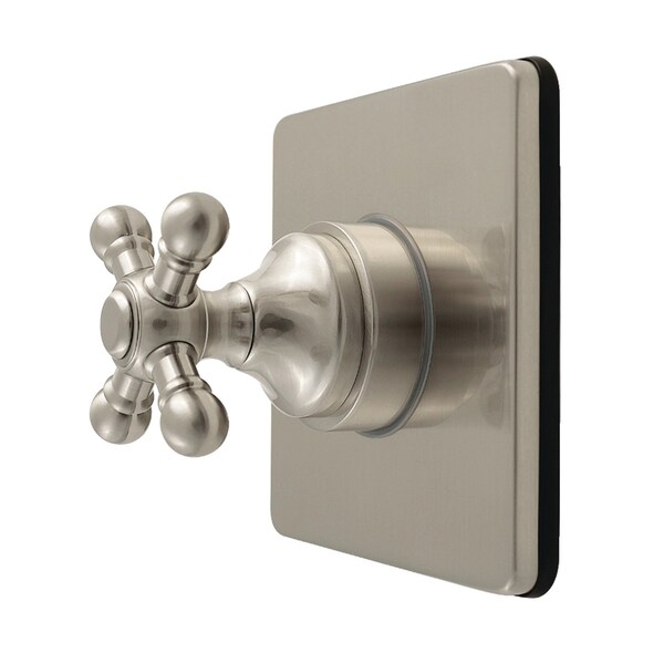 Kingston Brass Single-Handle Six-Way Diverter Valve with Square Trim Kit, Brushed Nickel KS4048BX - main