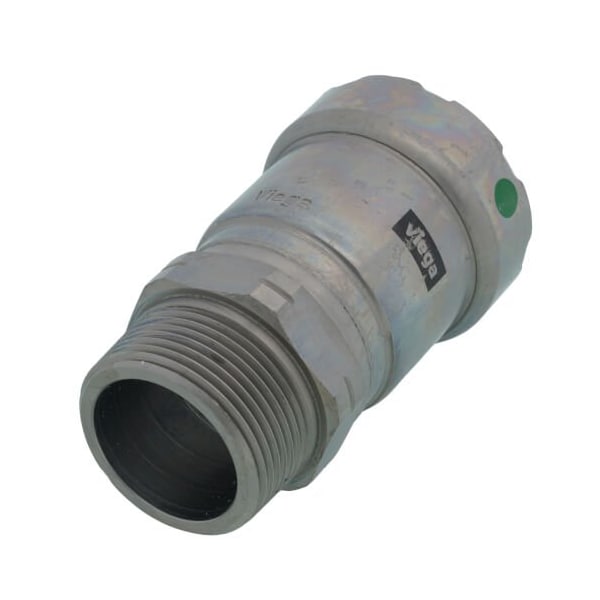 Viega MegaPress adapter P 1.25 MPT 1.25 carbon steel zinc-nickel coating 25115 - main
