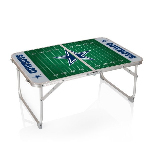 Picnic Time Family Of Brands Dallas Cowboys - Concert Table Mini Portable Table, (Charcoal Wood Grain) 843-00-141-094-2 - main