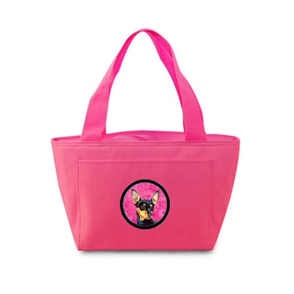 Carolines Treasures Pink Min Pin Zippered Insulated School Washable And Stylish Lunch Bag Cooler LH9380PK-8808 - main