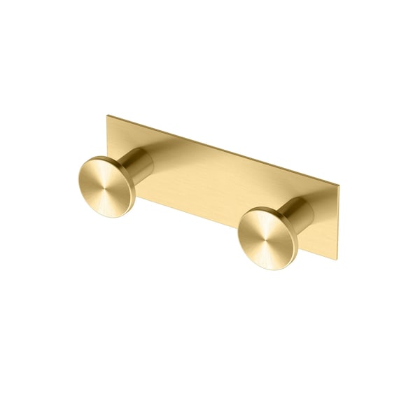 Gatco Glam All Modern Décor 6.5" Double Robe Hook, Brushed Brass 1284B - main