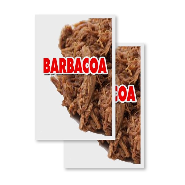 Signmission Barbacoa, Vinyl Decals Only 24 Inch x 36 Inch, Vinyl Decal, 2PK DSB-2436-2PACK-Barbacoa - main