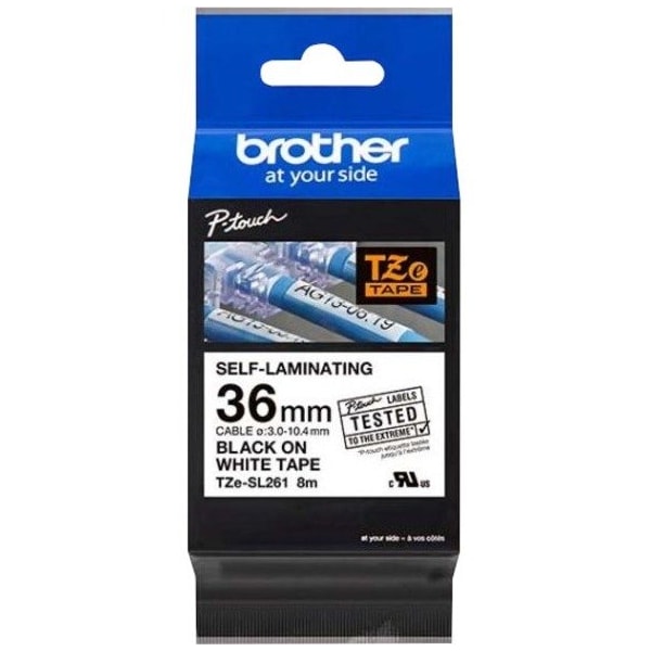 Brother WraparoundLabel, White, 1-13/32inW TZeSL261 - main