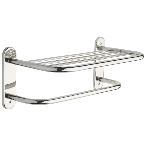 Delta 18" Metal Towel Shelf with One Bar, Exposed Mounting 43618 - main