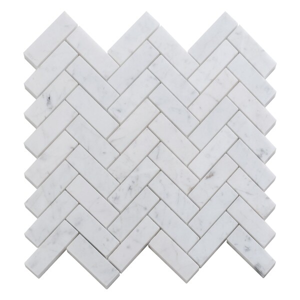 Apollo Tile 12x13 Bianco Carrara Marble Polished Floor and Wall Mosaic Tile 5.29 sqft/case, 5PK APLKB88H05PA - main