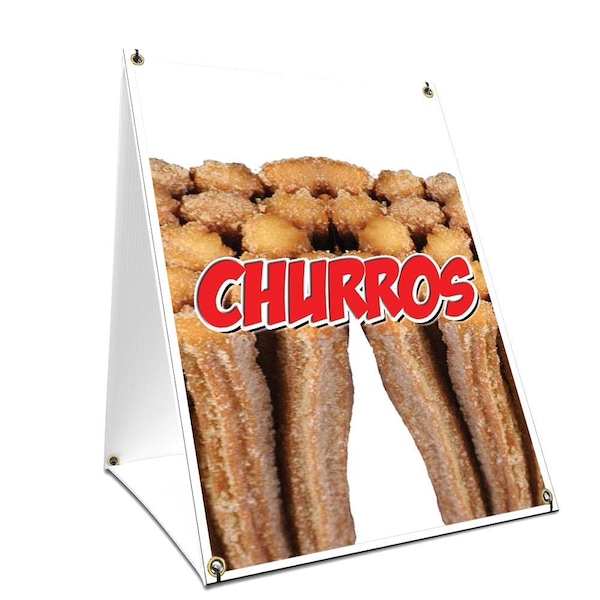 Signmission Churros, 24 Inch x 18 Inch A-frame Yard Sign, Plastic Sign SBC-1824-Churros - main
