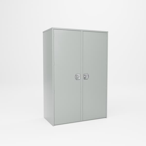 Pucel Two Door Center Partition Cabinet, 48 in W x 72 in H x 24 in D, Light Blue HDSC-4872-24-8-CP - main