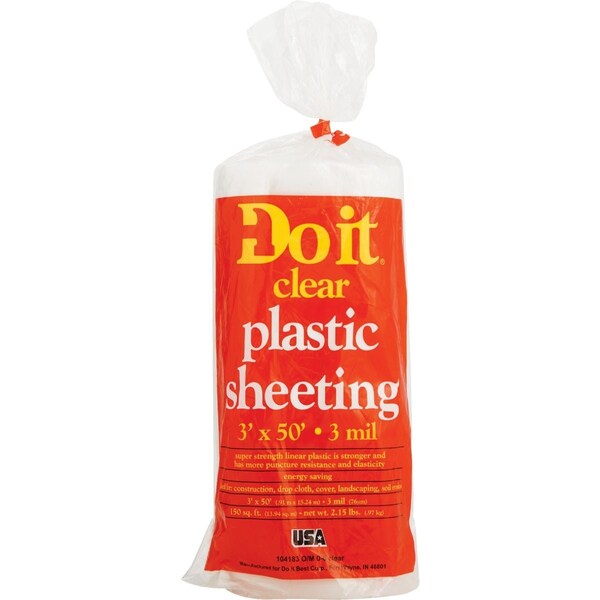Do It Best Do it 3 'x50 ' Clear 3 Mil. Poly Film Sheeting 626128 - main