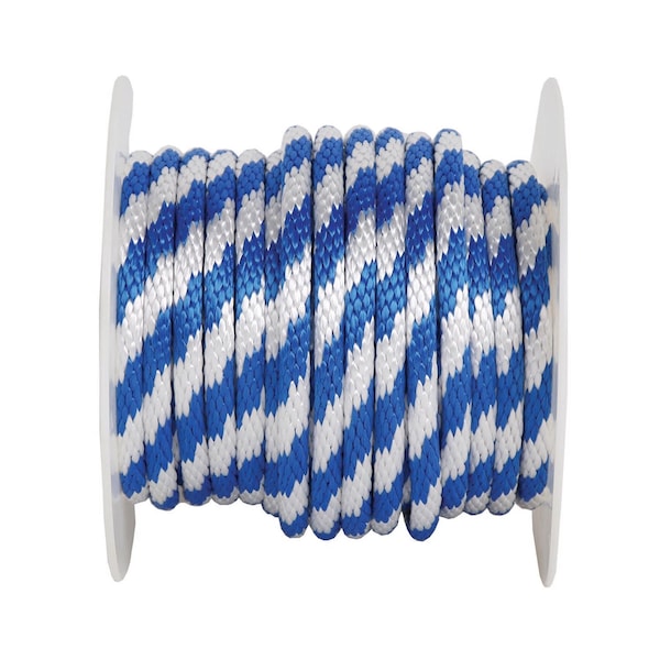 Wellington Koch Industries 5/8 in. D X 140 ft. L Blue/White Solid Braided Polypropylene Derby Rope 5132045 - main