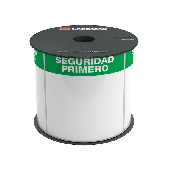Labeltac Model Die-Cut inSeguridad Primeroin, Safety First Header Supply 4inX4in, 200 labels/roll LT44SAFE-SPAN - main