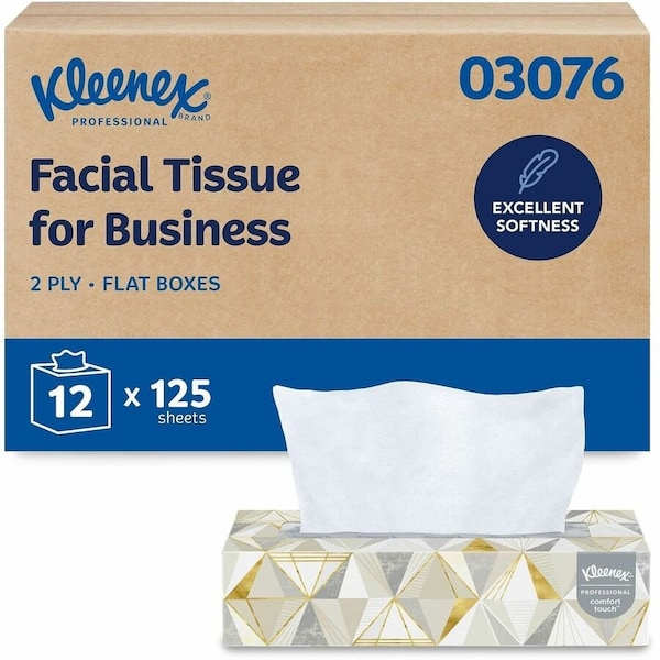 Kleenex Convenience Case 2 Ply Facial Tissue, 125 Sheets, 12 PK 03076 - main