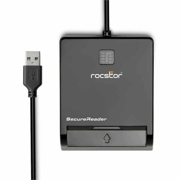 Rocstor SECUREREADER CR15 USB SMART CARD READER - COMMON ACCESS CARD (CAC) READER - FIPS Y10P005-B2 - main