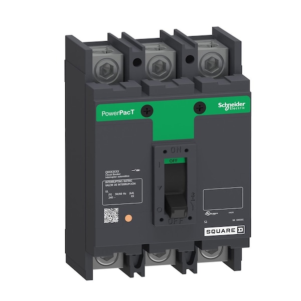 Square D Molded Case Circuit Breaker, POWERPACT Q Series, 225A, 3 Pole, 240V AC, 65kA at 240V AC QGL32225 - main