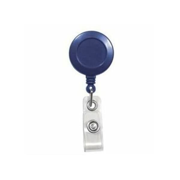 Brady Round Solid Color Badge Reel - Vinyl - 100 / Pack - Royal Blue, Clear 2120-4702 - main