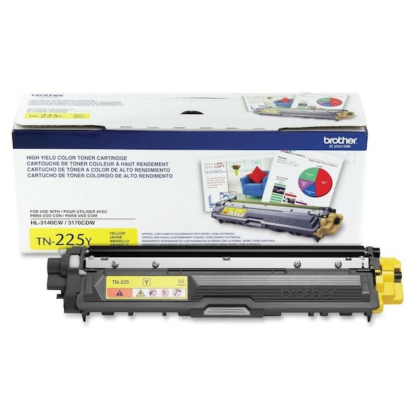 Brother Toner Cartridge, Yellow BRT-TN225Y - main