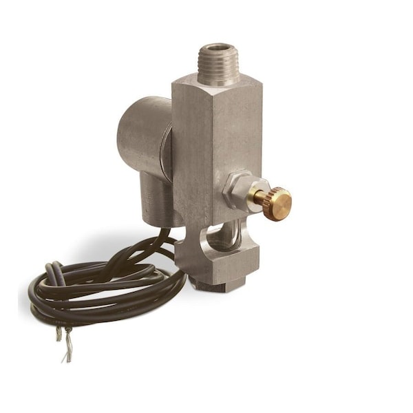 Oil-Rite 120V/60Hz Adjustable Sight Feed Valves w/Solenoid Shutoff - Vented, Pipe Mount, 1/4in. Male NPT B1835-34B1S1206W - main