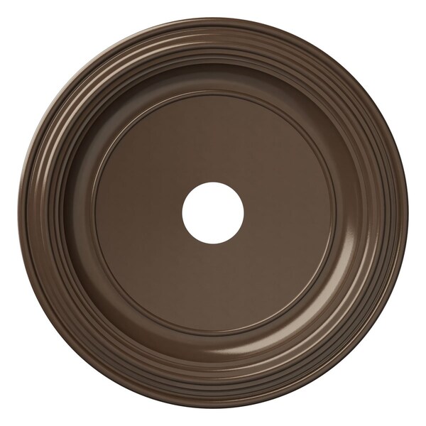 Ekena Millwork Traditional PVC Medallion (Canopies up to 13 1/2"), 22"OD x 3 1/2"ID x 1 1/2"P, Metallic Copper CMP22TRCCO - main