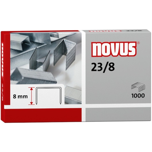 Novus Premium HD Staples, 23/8, 1k, 8mm, PK1000 042-0040 - main