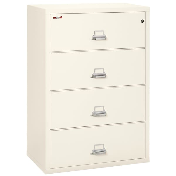 Fireking 4 Drawer, 1 Hr Fire & Impact Rated, 38" Wide Lateral Ivory White 4-3822-CIW - main