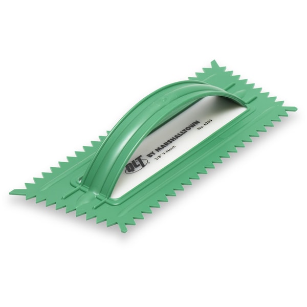 Marshalltown Plastic Notched Trowel, Flooring Trowel, Tiling Trowel, Adhesives Trowel, V Notch, 3/8 x 5/16 Notch 6263 - main